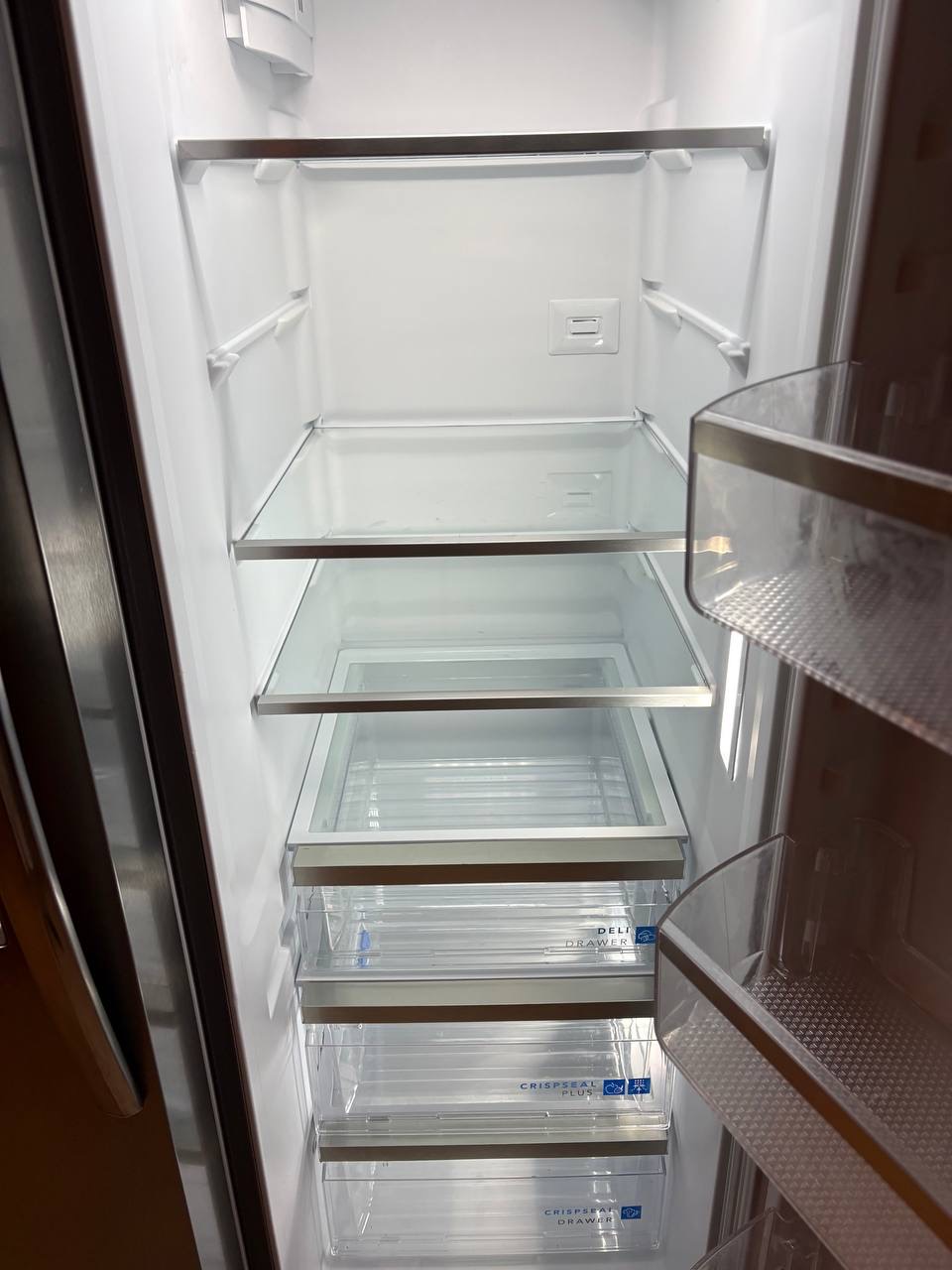 A fridge cleaned inside by our team